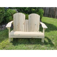 Adirondack bench front view
