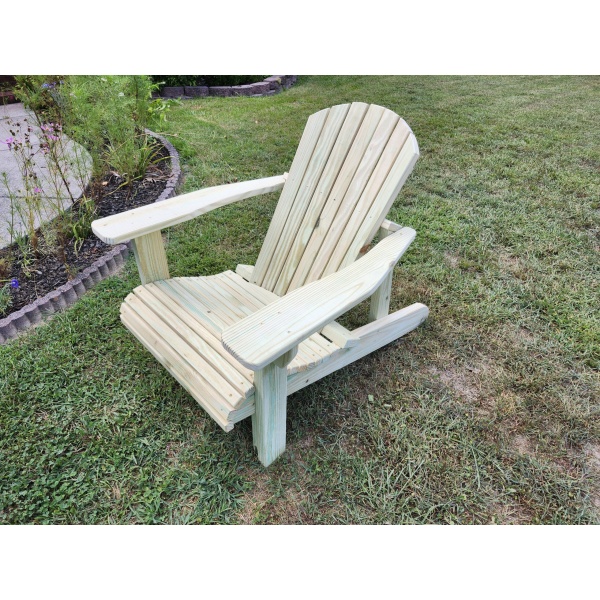 Adirondack wood chair left side view