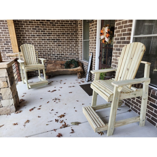 Outdoor Wood Bar Height Adirondack Chair - Image 2